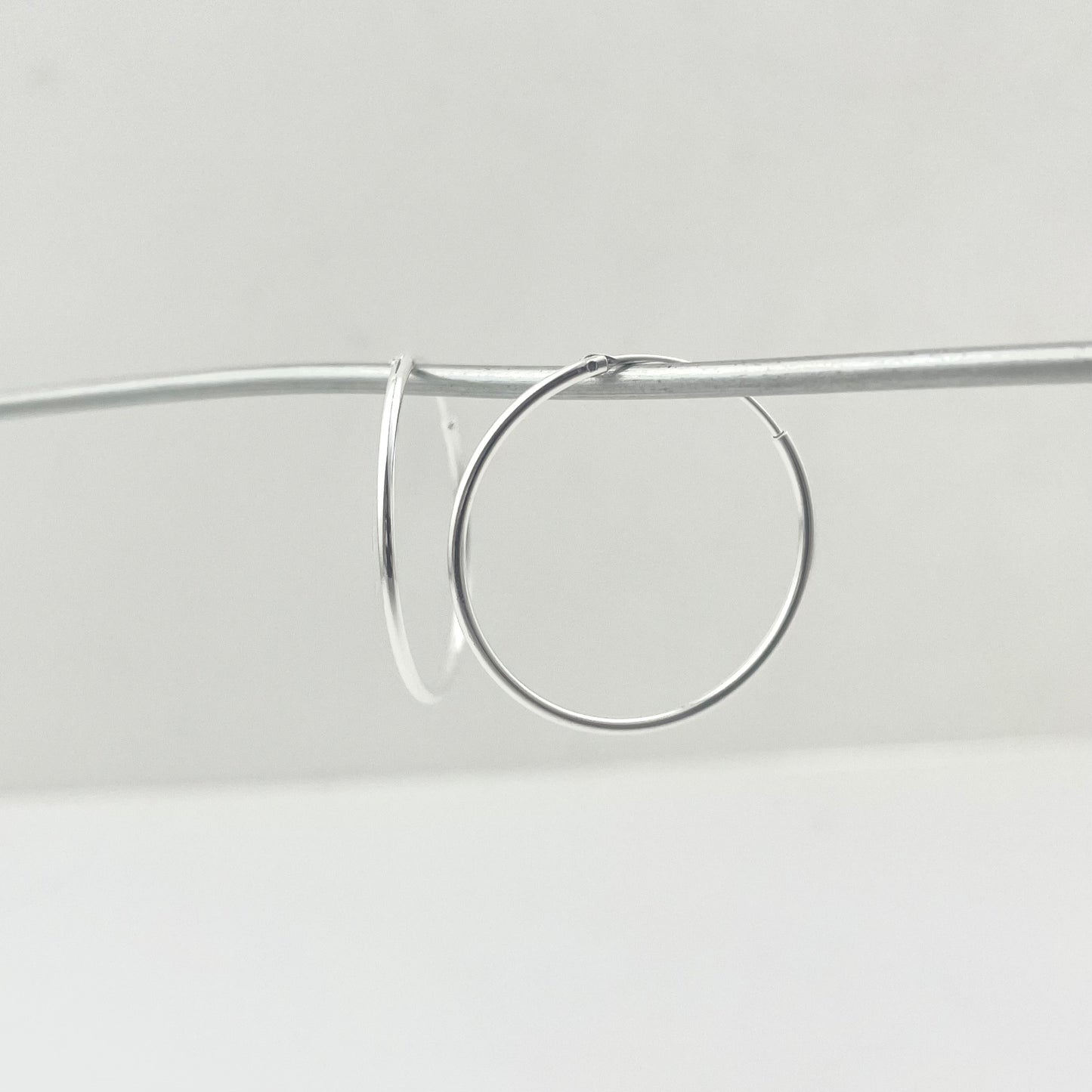 S925 Sterling Silver Hollow Tube Earrings