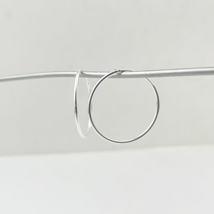 S925 Sterling Silver Hollow Tube Earrings