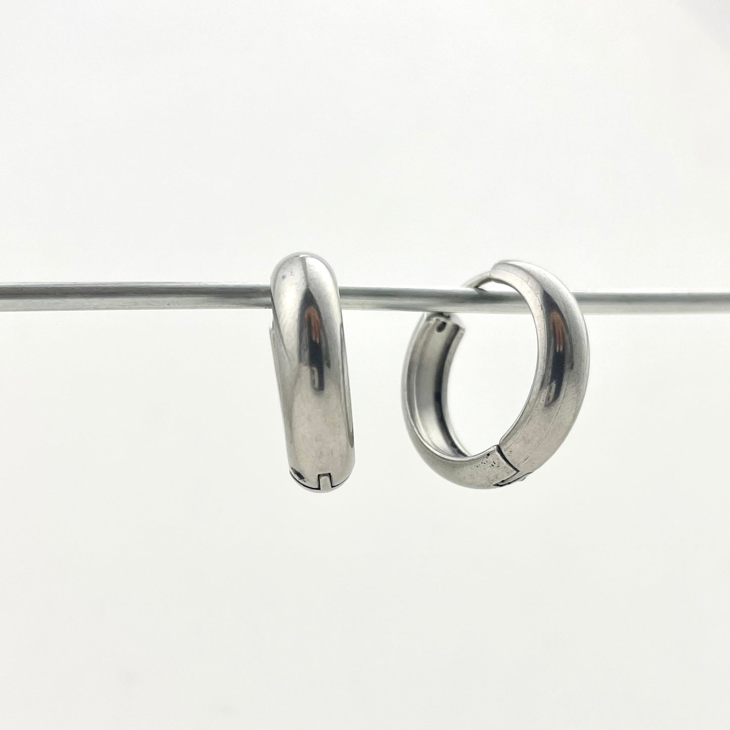 Simple Titanium Waterproof Earrings Hoops