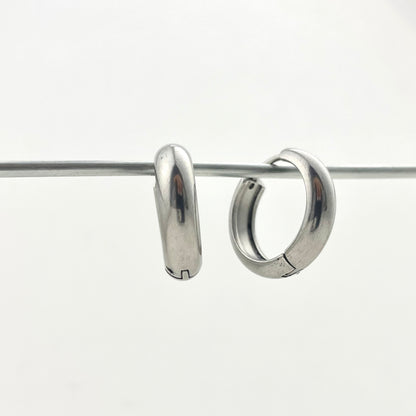Simple Titanium Waterproof Earrings Hoops