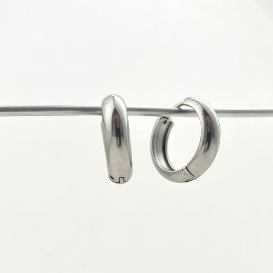Simple Titanium Waterproof Earrings Hoops