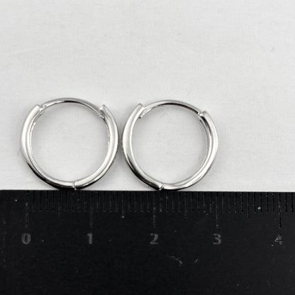 S925 Sterling Silver Plain Silver Earrings