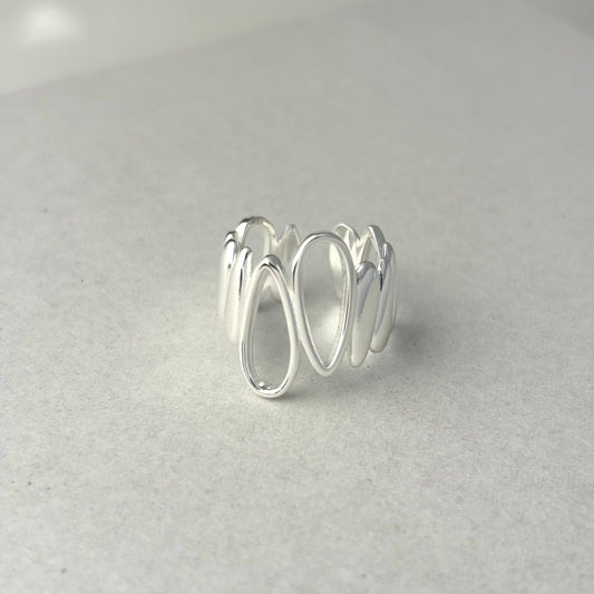 S925 Sterling Silver Irregular Ring