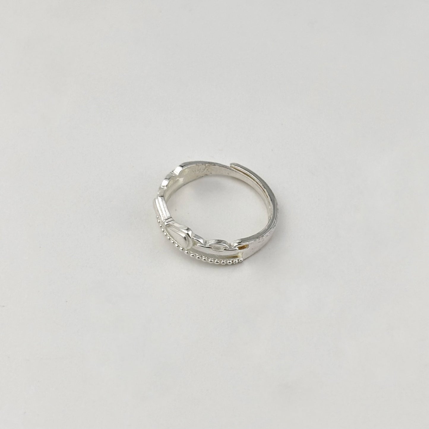 S925 Sterling Silver Double Ribbon Ring