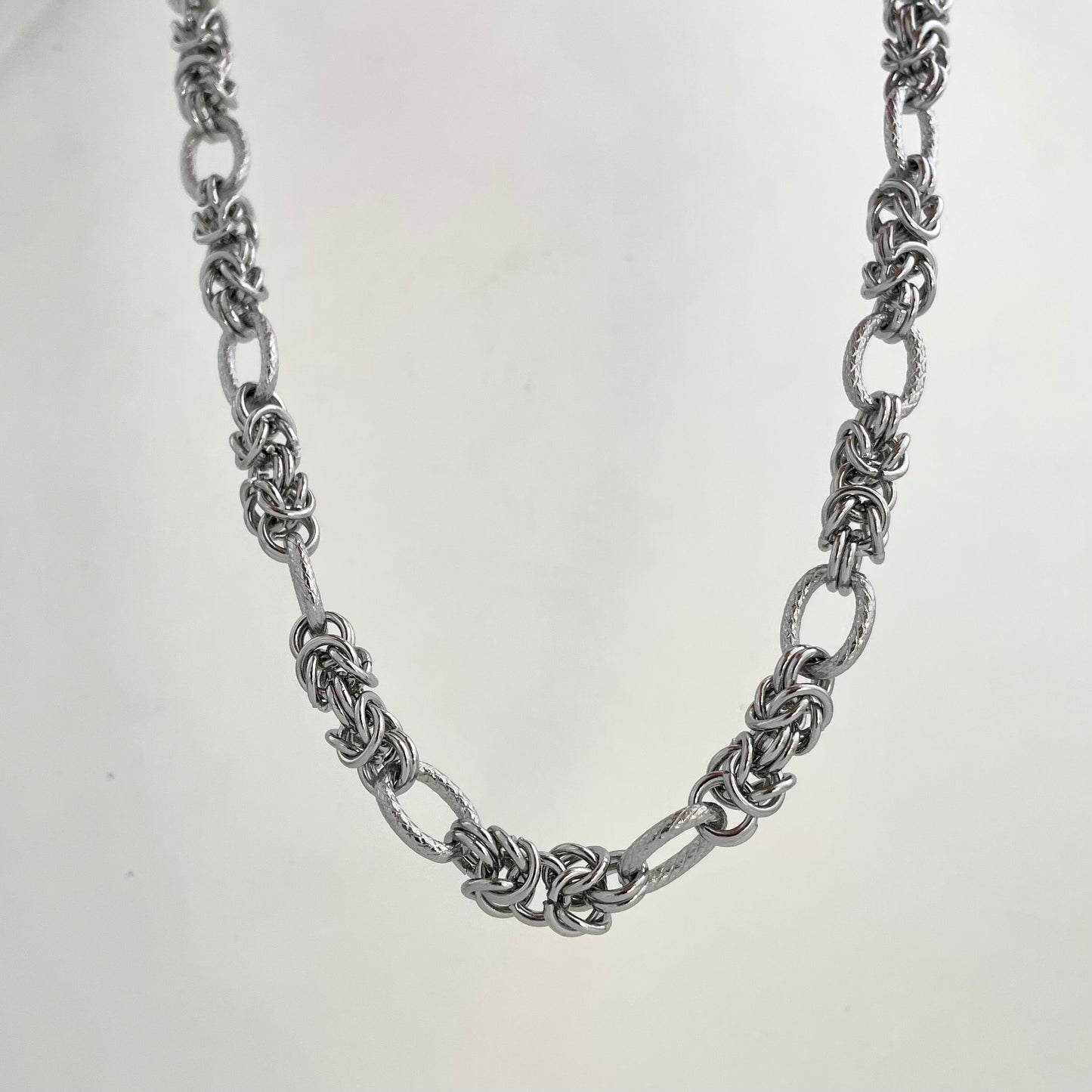 Titanium Steel Geometric Mosaic Necklace