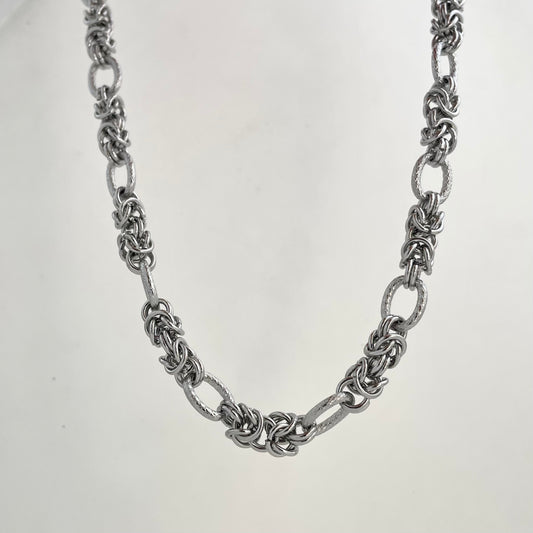 Titanium Steel Geometric Mosaic Necklace