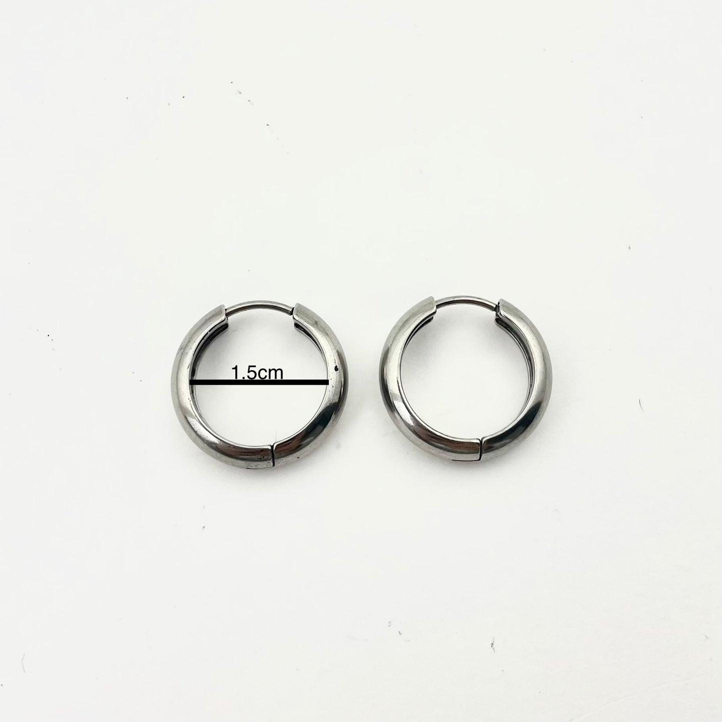 Simple Titanium Waterproof Earrings Hoops