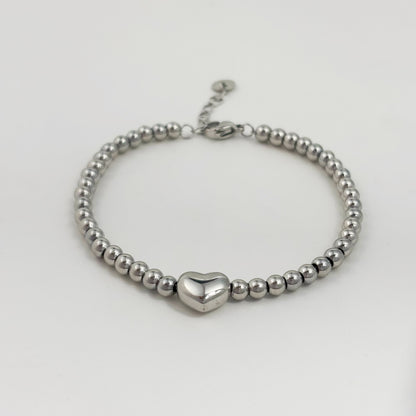 Love String Steel Bead Bracelet