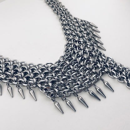Titanium Waterproof
Multi-Layer Rivet Pendant Necklace Choker