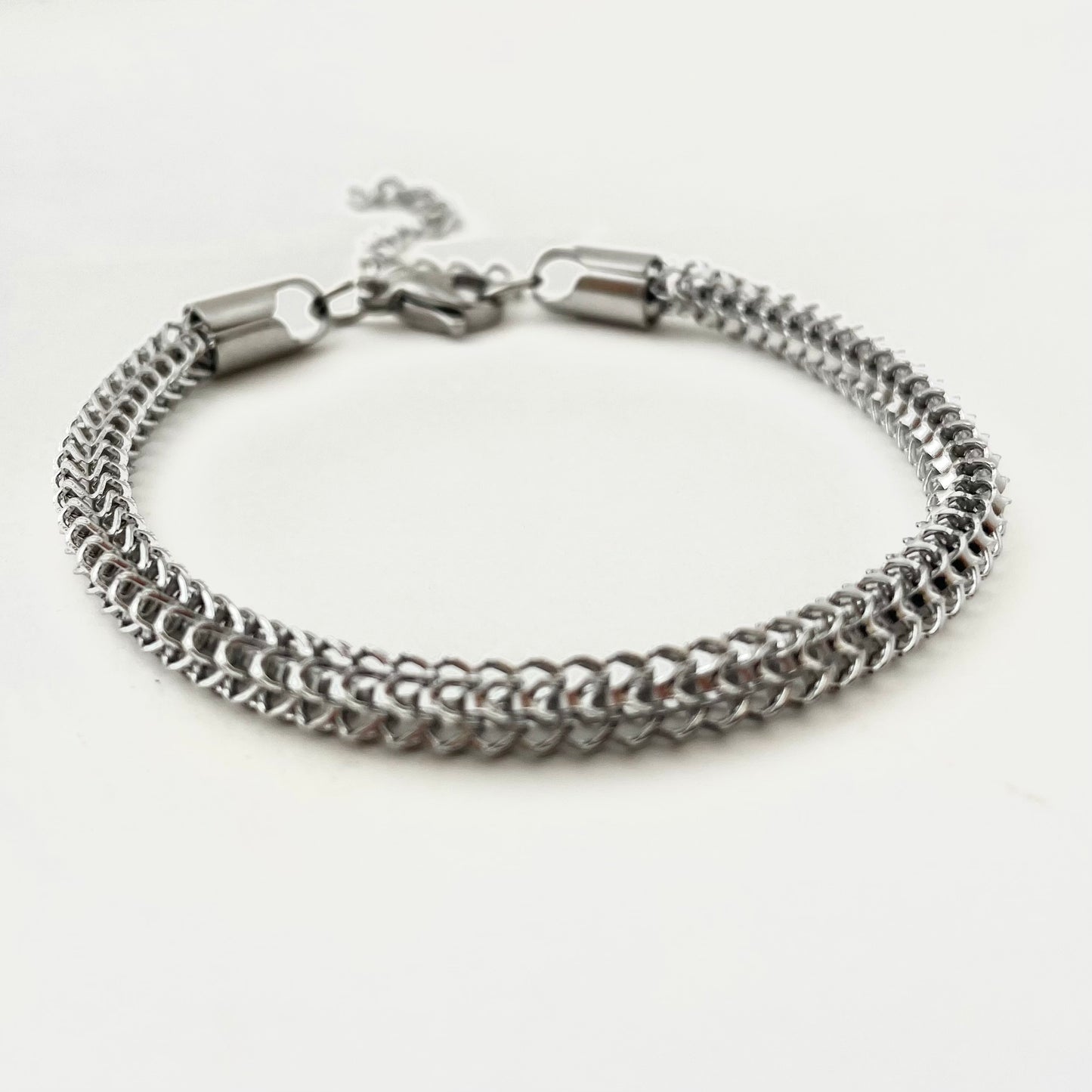 Titanium-Steel Waterproof Snake-Bone Design Bracelet