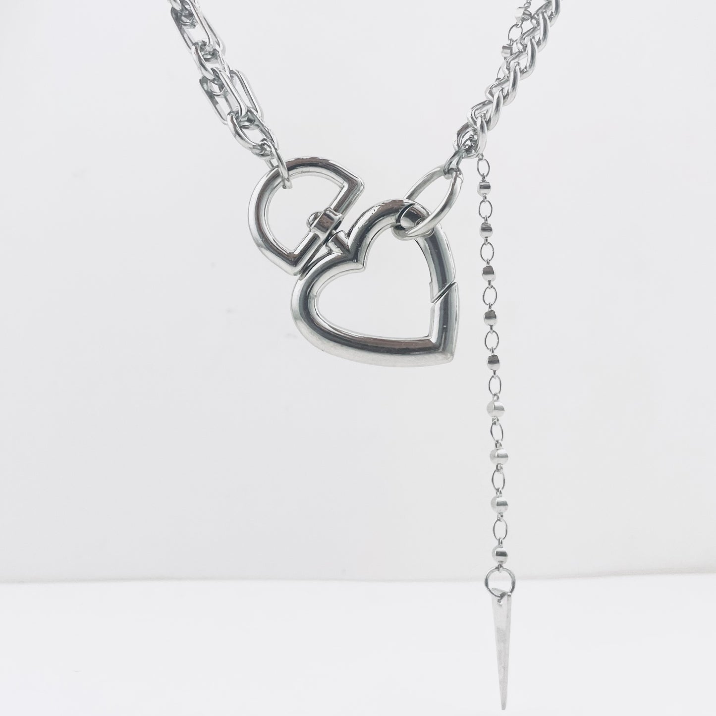 Assorted Heart-Shaped Fringe Necklace
