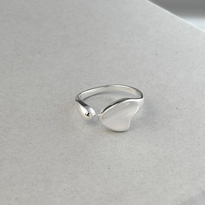 S925 Sterling Silver Irregular Concave Ring