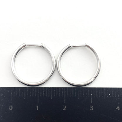 S925 Sterling Silver Classic Hoop Earrings