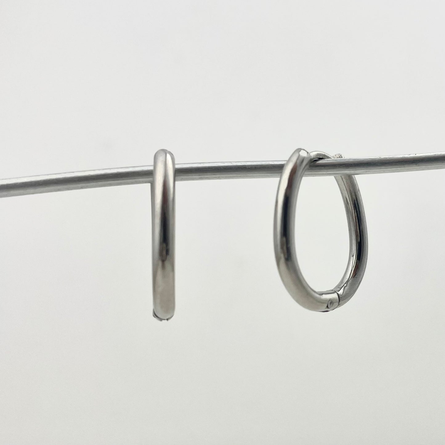 Titanium Waterproof Earring Oval Earrings Hoops