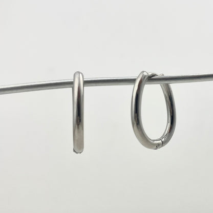 Titanium Waterproof Earring Oval Earrings Hoops