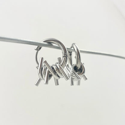 Titanium-Steel Waterproof Earrings, Alloy Thorn Pendant