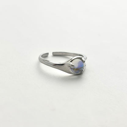 S925 Sterling Silver Moonstone Fantasy Design Ring