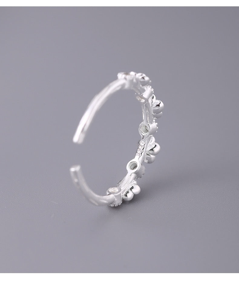 S925 Rose Thin Sleek Ring