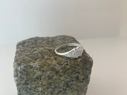 S925 Sterling Silver Flower Design Ring