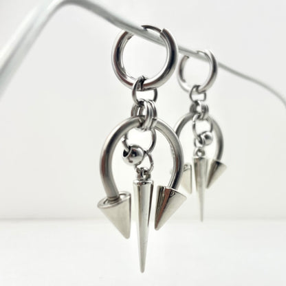 Titanium Waterproof Earring Pointed, Two-Way Clip-On Earrings