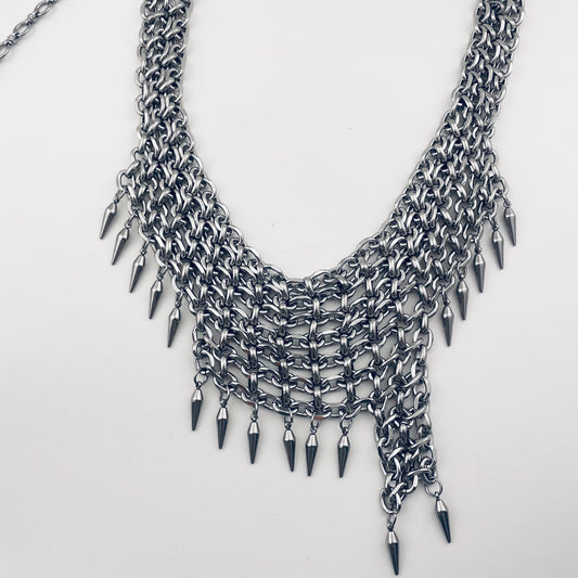 Titanium Waterproof
Multi-Layer Rivet Pendant Necklace Choker
