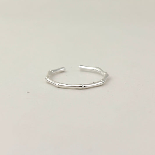 S925 Sterling Silver Bamboo Ring