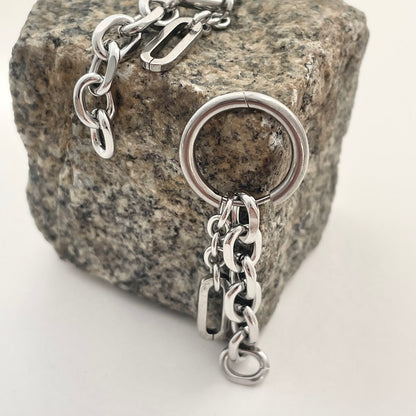 Titanium Earring
 Irregular Chain Link Earrings