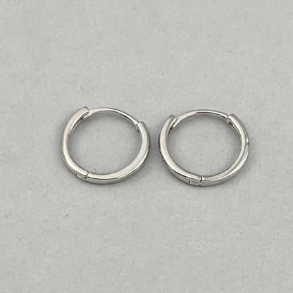 S925 Sterling Silver Plain Silver Earrings