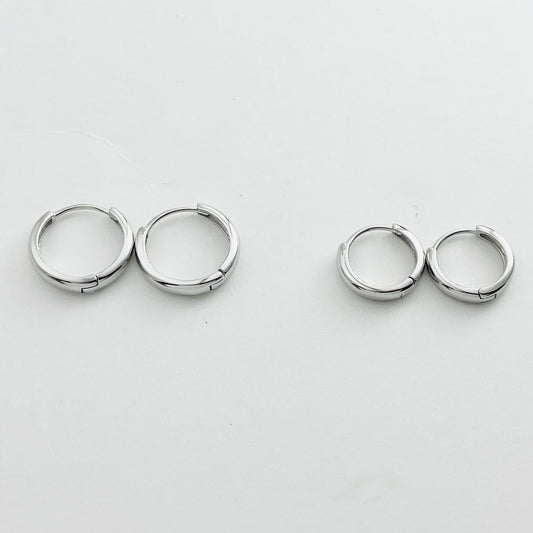 S925 Sterling Silver Classic Hoop Earrings