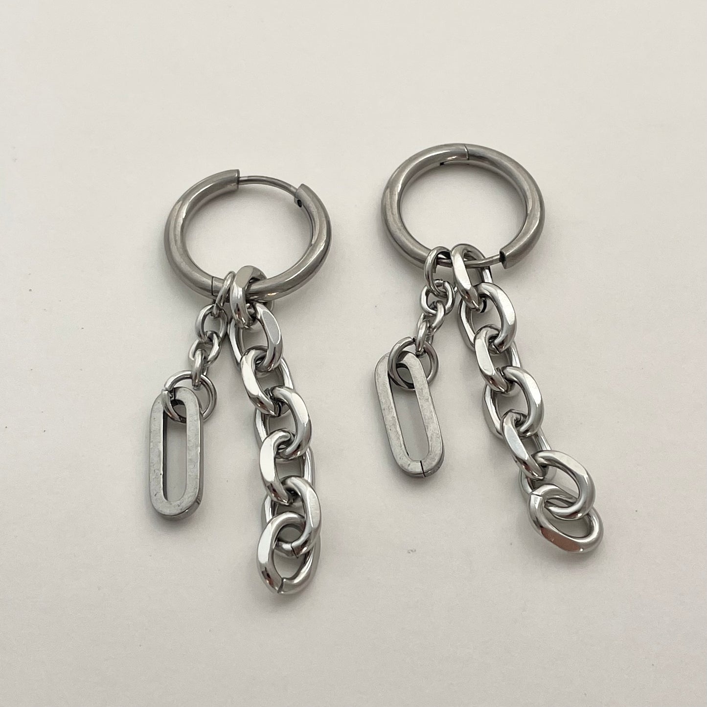 Titanium Earring
 Irregular Chain Link Earrings