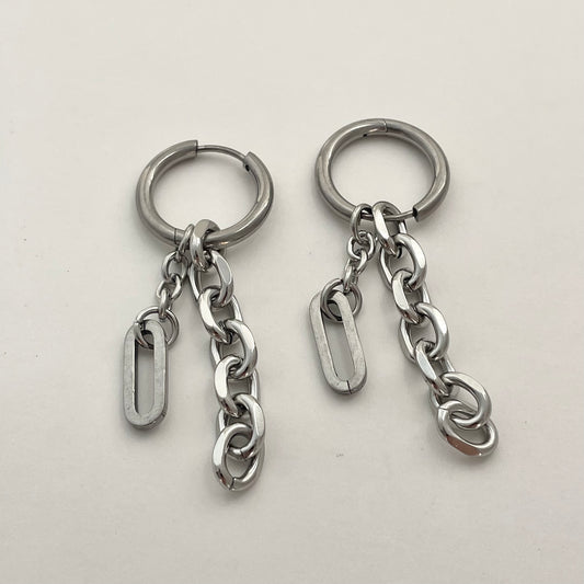 Titanium Waterproof Earring
 Irregular Chain Link Earrings