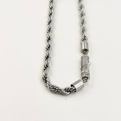 Titanium Twist Design Necklace