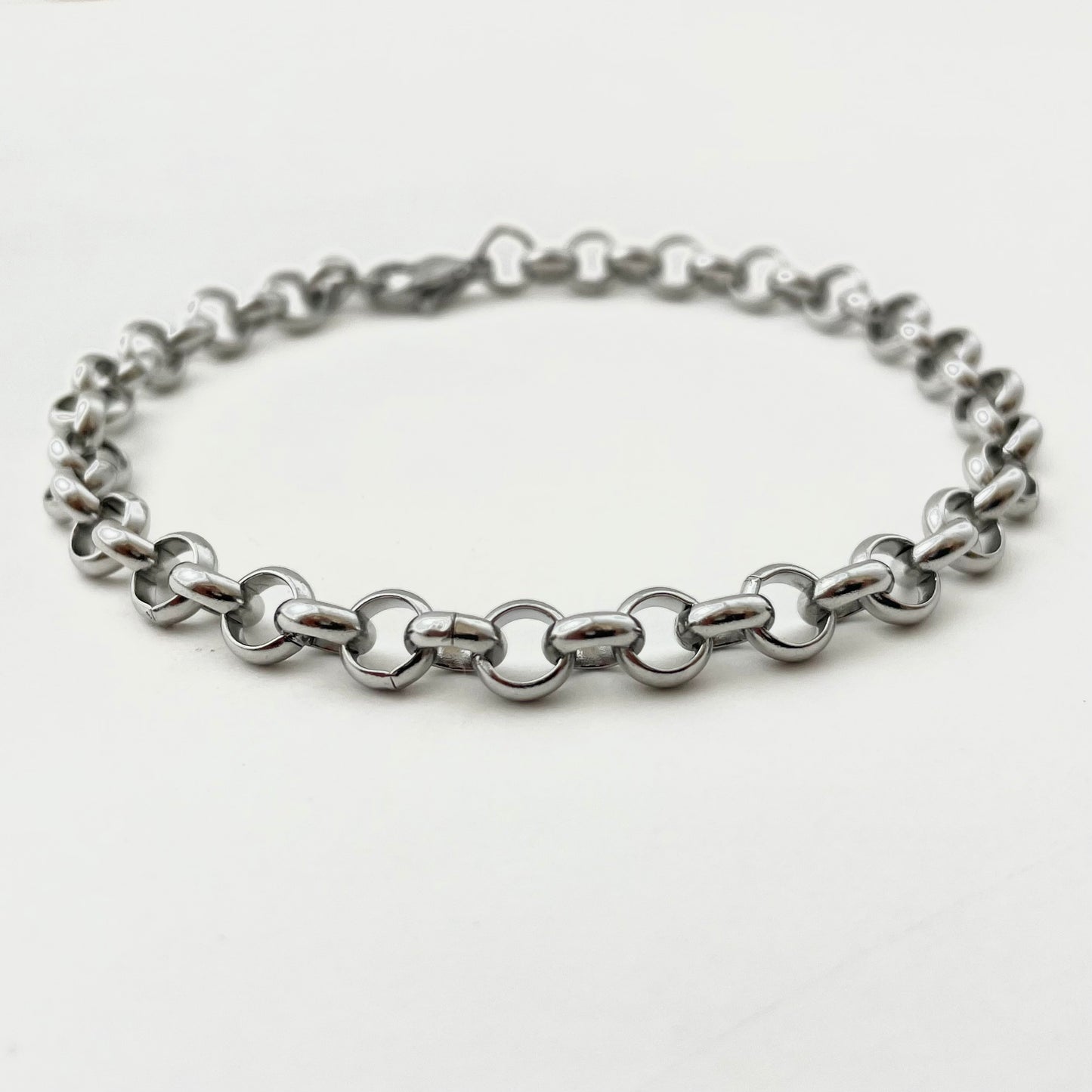 Titanium-Steel Waterproof Round Pearl Patchwork Bracelet