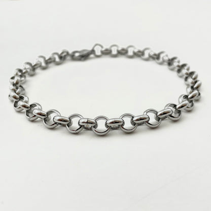 Titanium-Steel Waterproof Round Pearl Patchwork Bracelet
