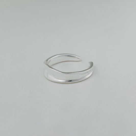 S925 Sterling Silver Bright Irregular Ring
