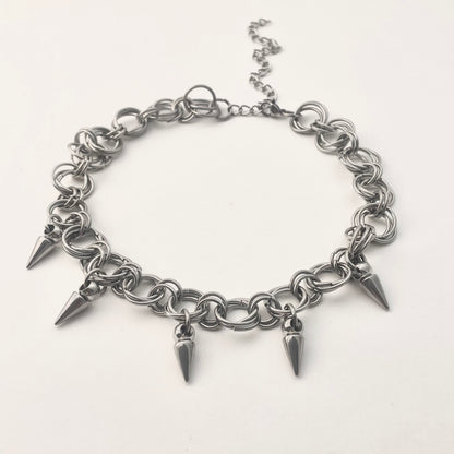 Circle Rivet Chain Necklace