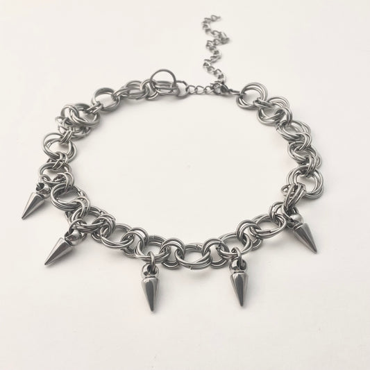 Circle Rivet Chain Necklace