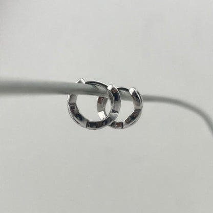 S925 Sterling Silver Geometric Cross Earrings