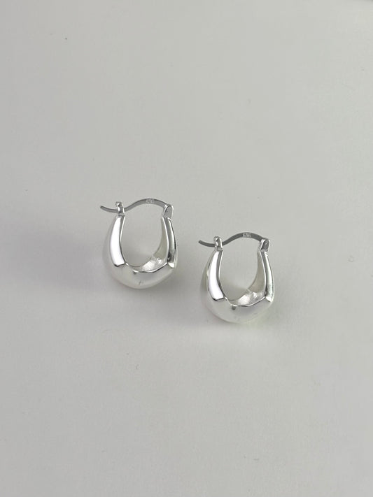 S925 Sterling Silver Wide Earrings