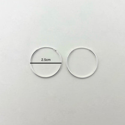 S925 Sterling Silver Hollow Tube Earrings
