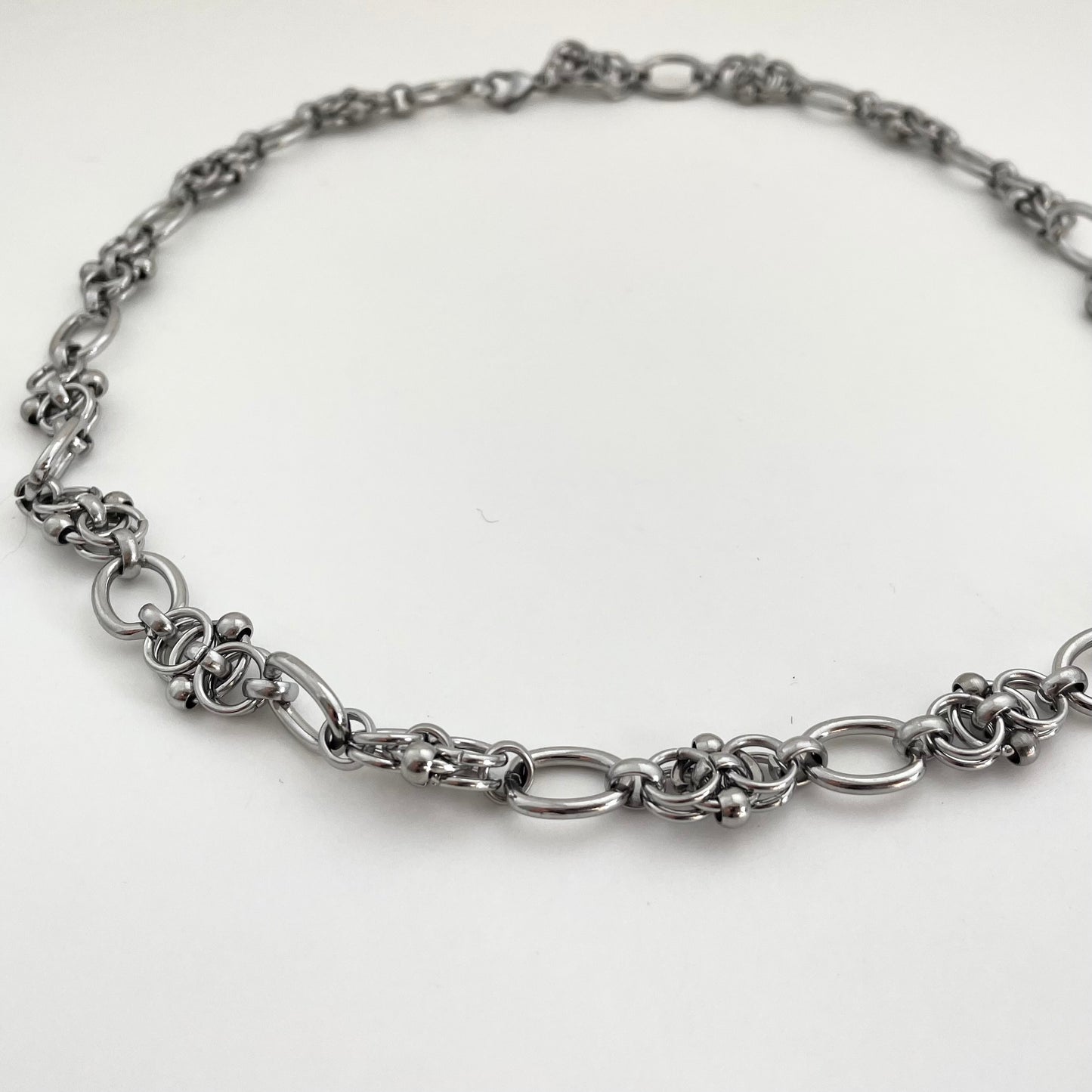 Titanium Steel Geometric Mosaic Necklace