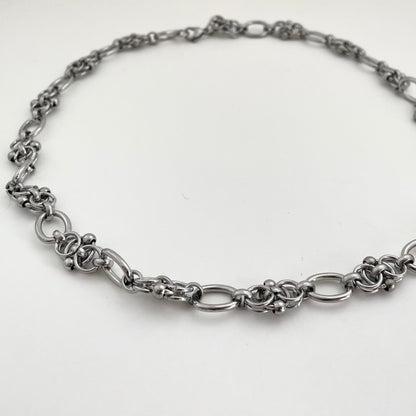 Titanium Steel Geometric Mosaic Necklace