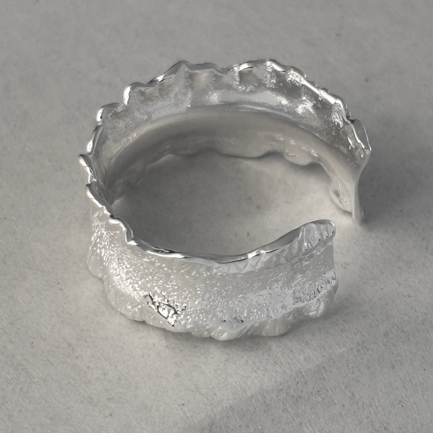 S925 Sterling Silver Skirt Ruffle Ring