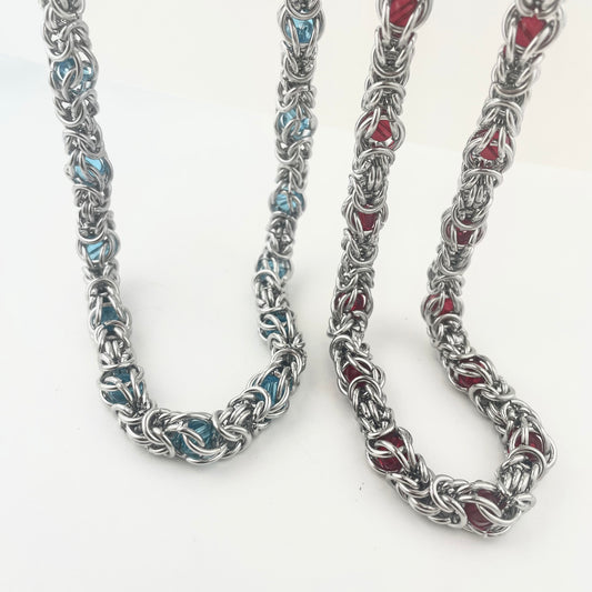 Titanium Steel Waterproof Stone-Inlaid Necklace