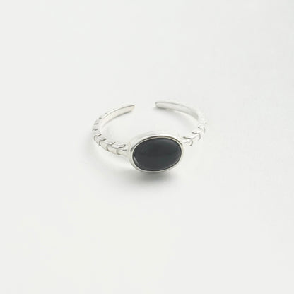 S925 Sterling Silver Onyx New Chinese Style