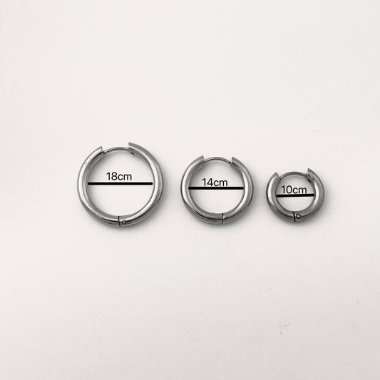 Titanium Waterproof Earring Plain Earring Hoops