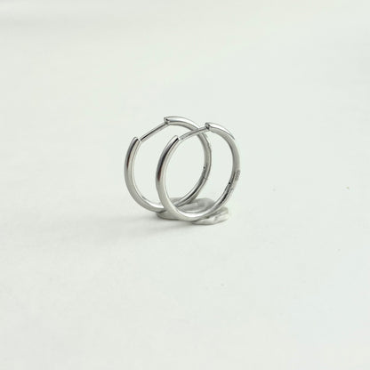S925 Sterling Silver Classic Hoop Earrings