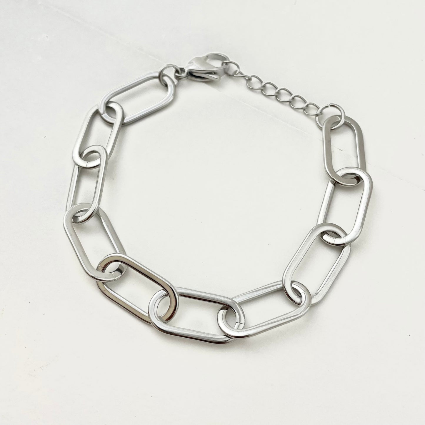Titanium-Steel Waterproof Oval Link Bracelet