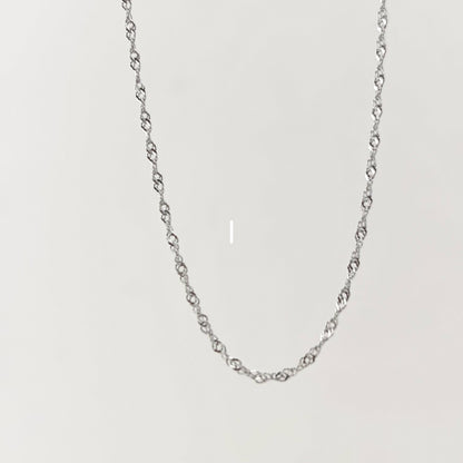 S925 Sterling Silver Extremely Simple Chain 45cm