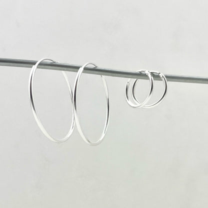 S925 Sterling Silver Hollow Tube Earrings